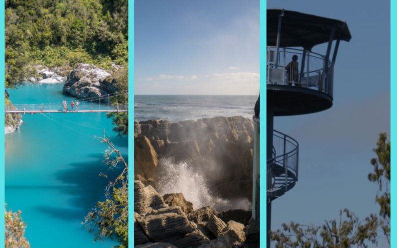 Hokitika Gorge, Treetop walkway, Pancake Rocks