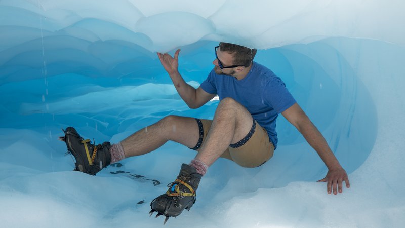 A crevice inside the Fox Glacier - 2456