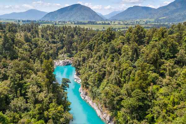 Aerial view of Hokitika Gorge