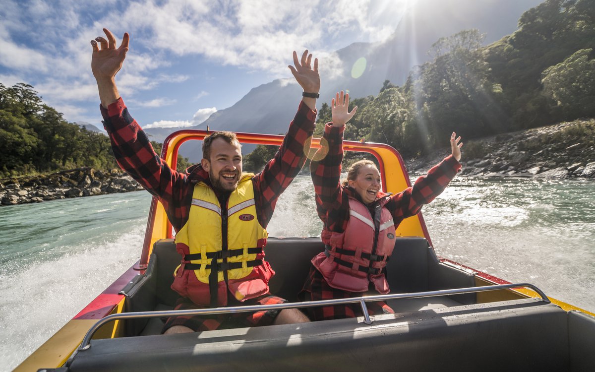 Haast World Heritage Area - Waiatoto River Safari -9540